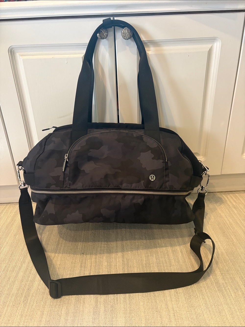 lululemon City Adventure duffle Bag, 29L. Gray Black Camo. NEW!